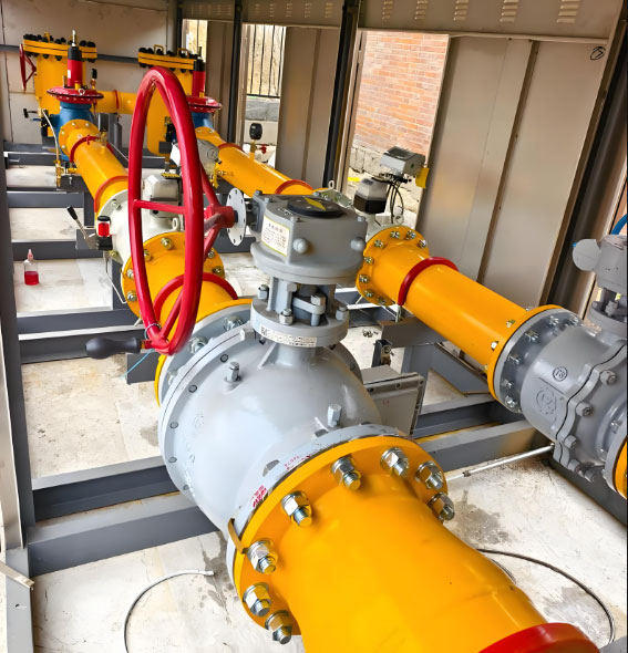 Ροόμετρο φυσικού αερίου (8″) & LPG/SNG (8″) προς το δωμάτιο αερίου του κλιβάνου Natural gas flow meter (8″) & LPG/SNG (8″) to furnace gas room